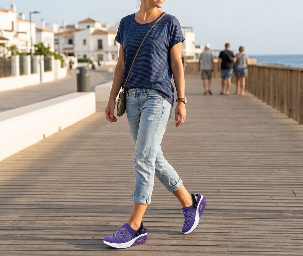 Women’s Lightweight Air Cushion Slip-On Walking Shoes